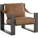 Berke Gunmetal / Tan Leather Lounge Chair